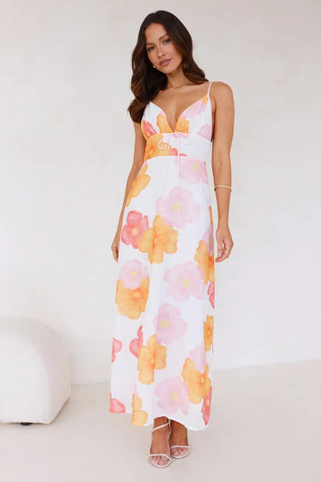 Soaking Up Maxi Dress White