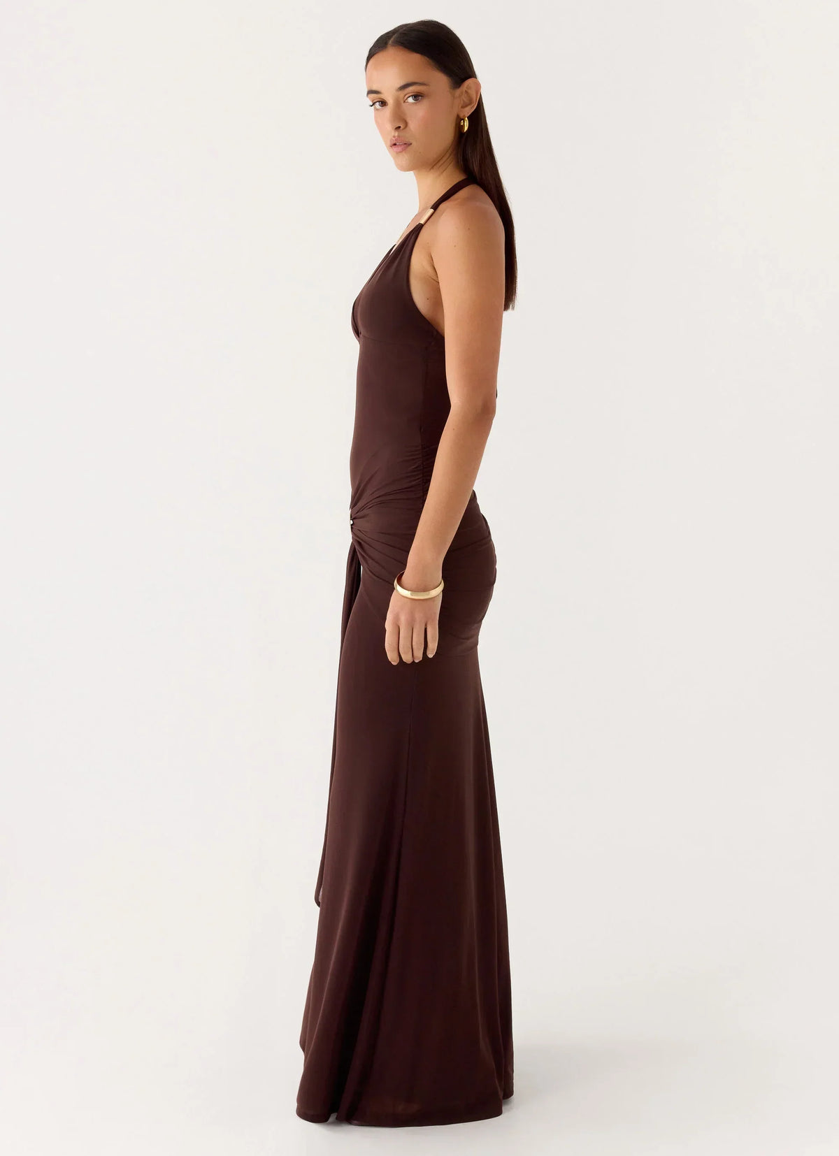 Miyah Hardware Maxi Dress Chocolate
