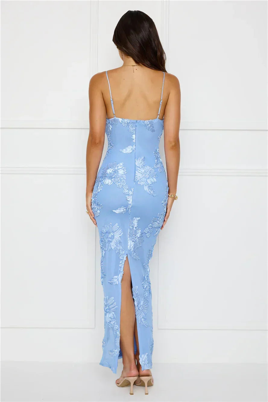 Amber Zest Mesh Maxi Dress