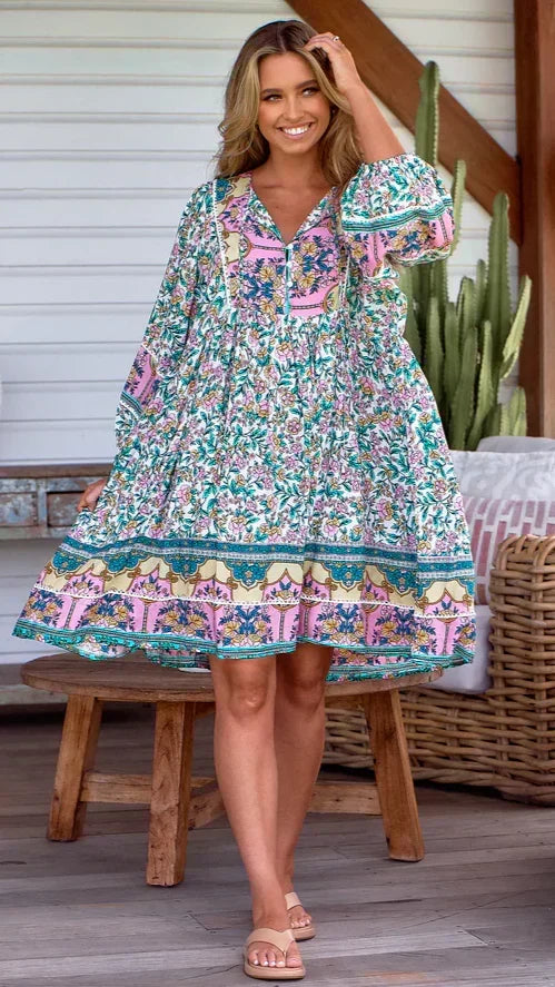 Adela Mini Dress - Messina Print
