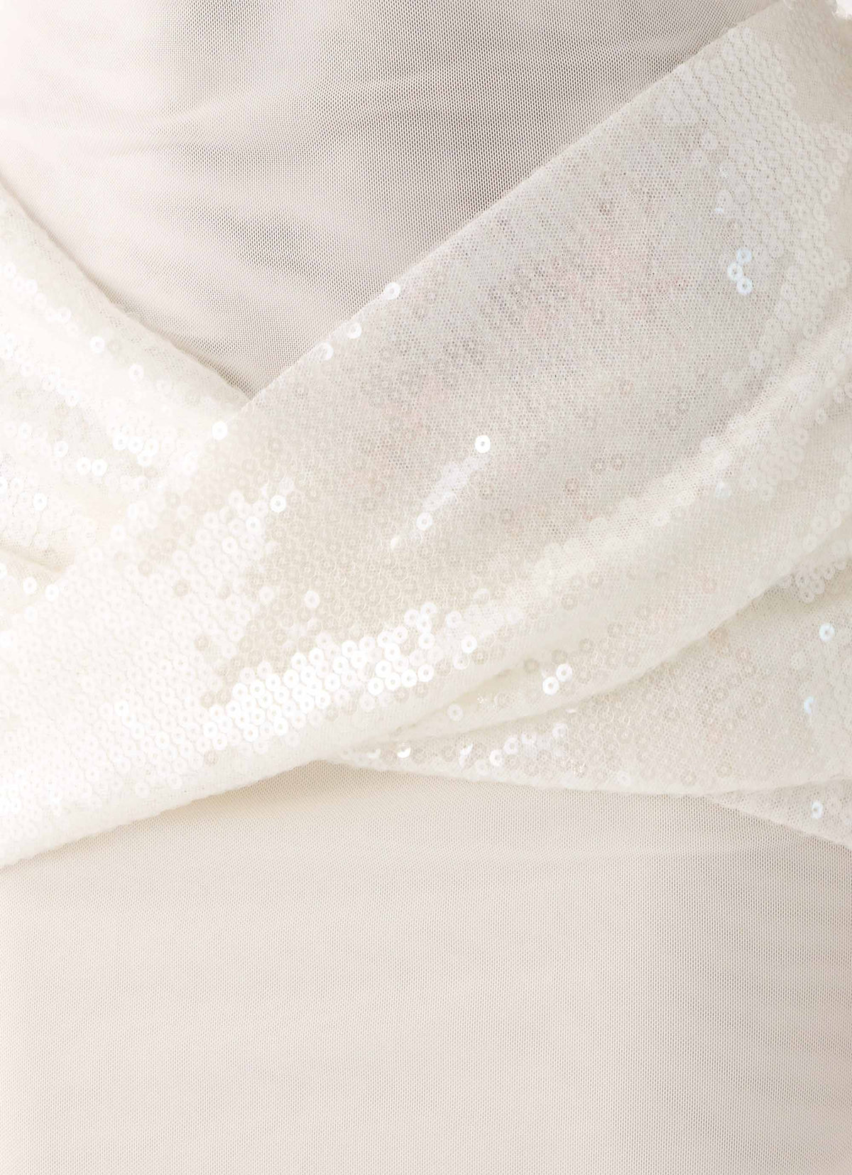 Over To You Sequin Maxi Dress - White