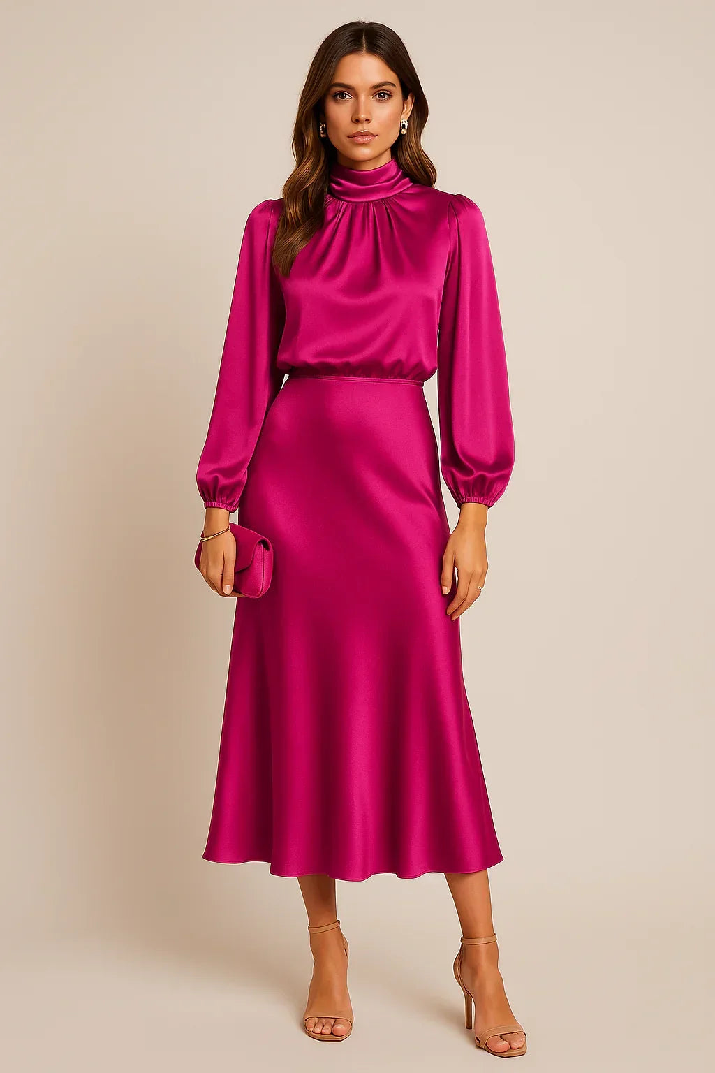 Amara Draped Midi Dress