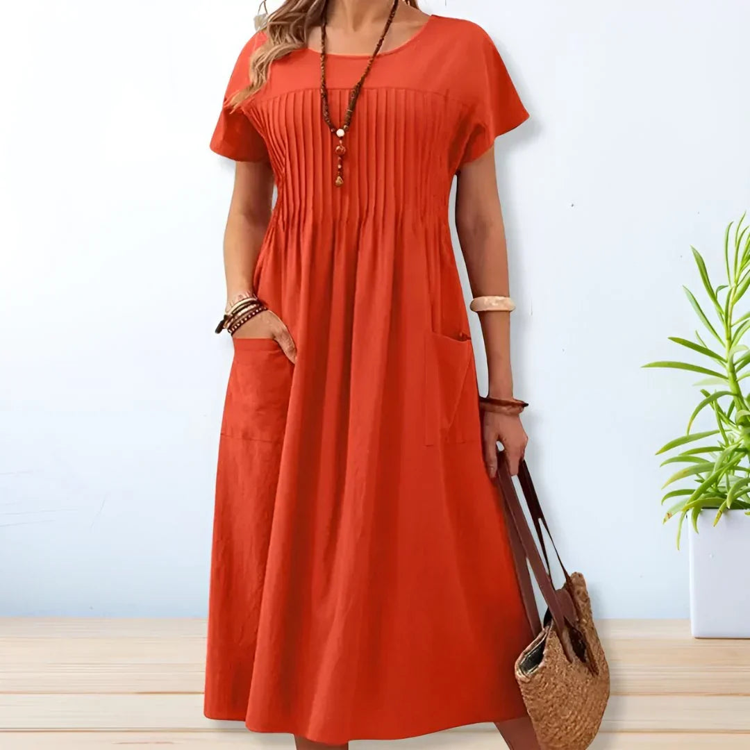 Marietta Pleated Maxi Dress