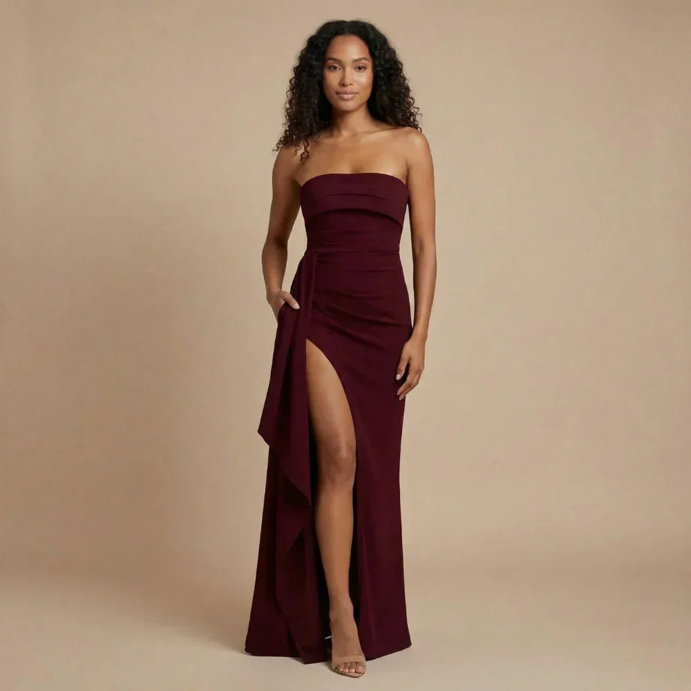 Vienna Ruched Maxi Dress
