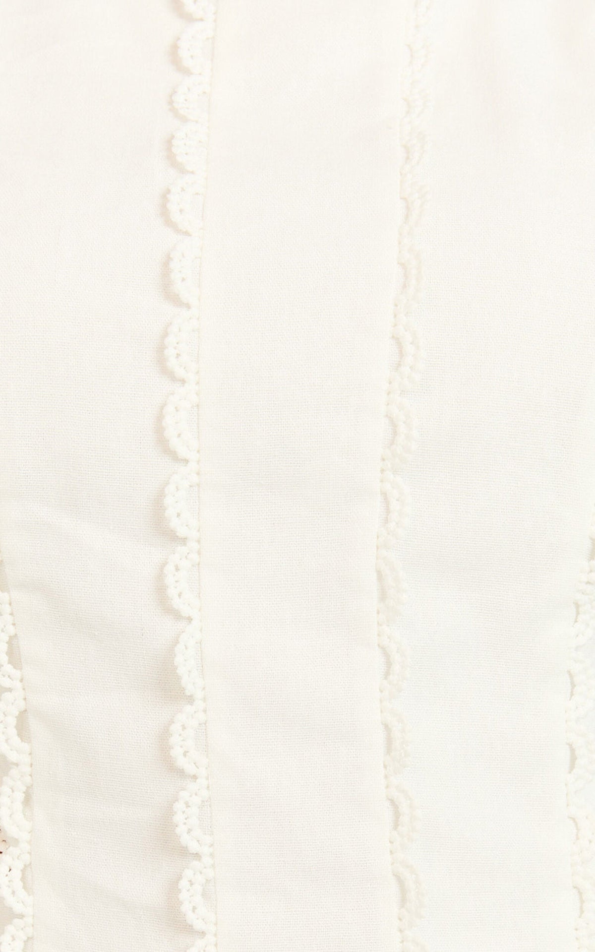 Laila Mini Linen Blend Dress - High Neck Side Cut Out Puff Sleeve Straight Dress in Off White