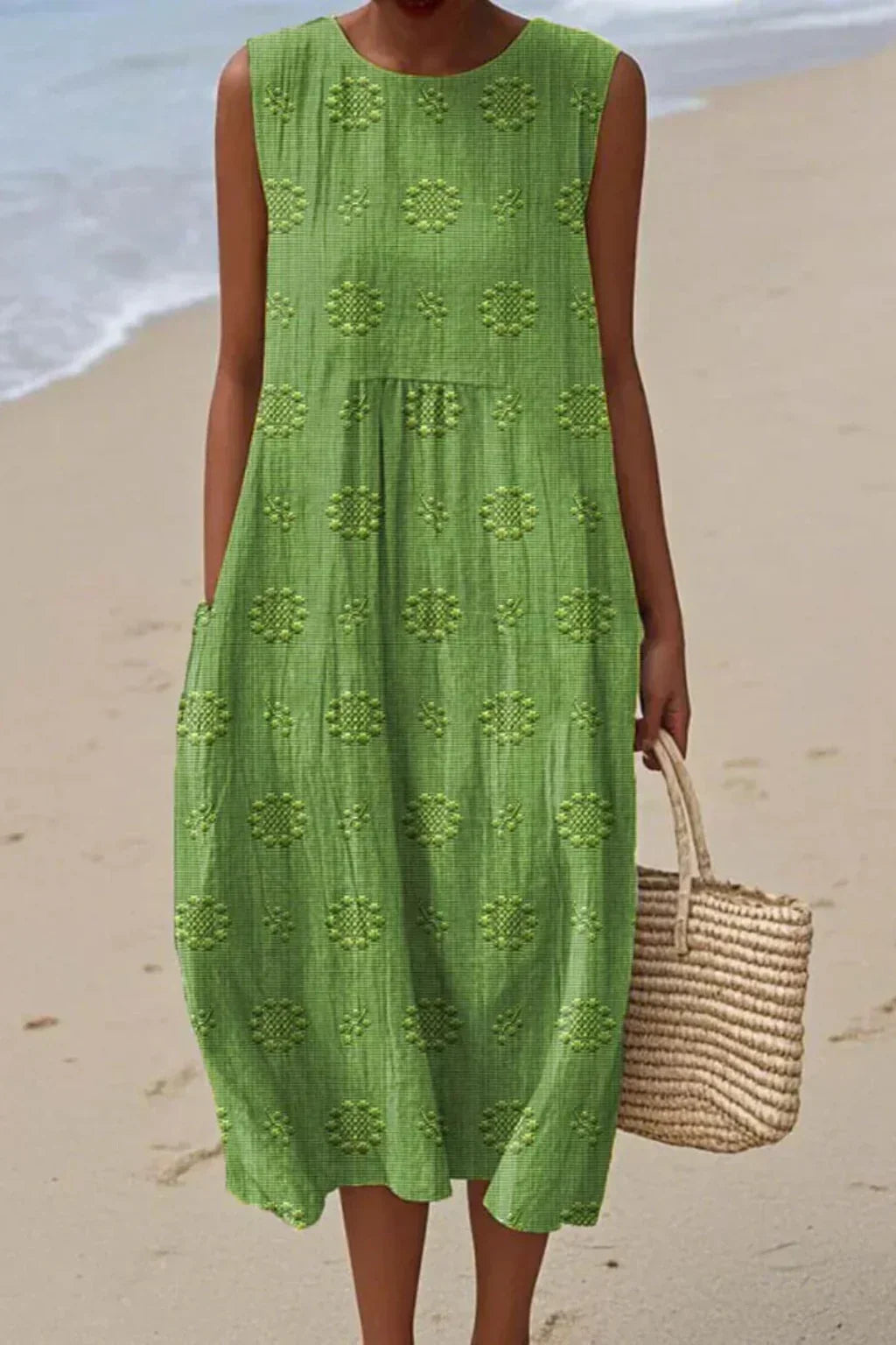 Riley Embroidery Midi Dress