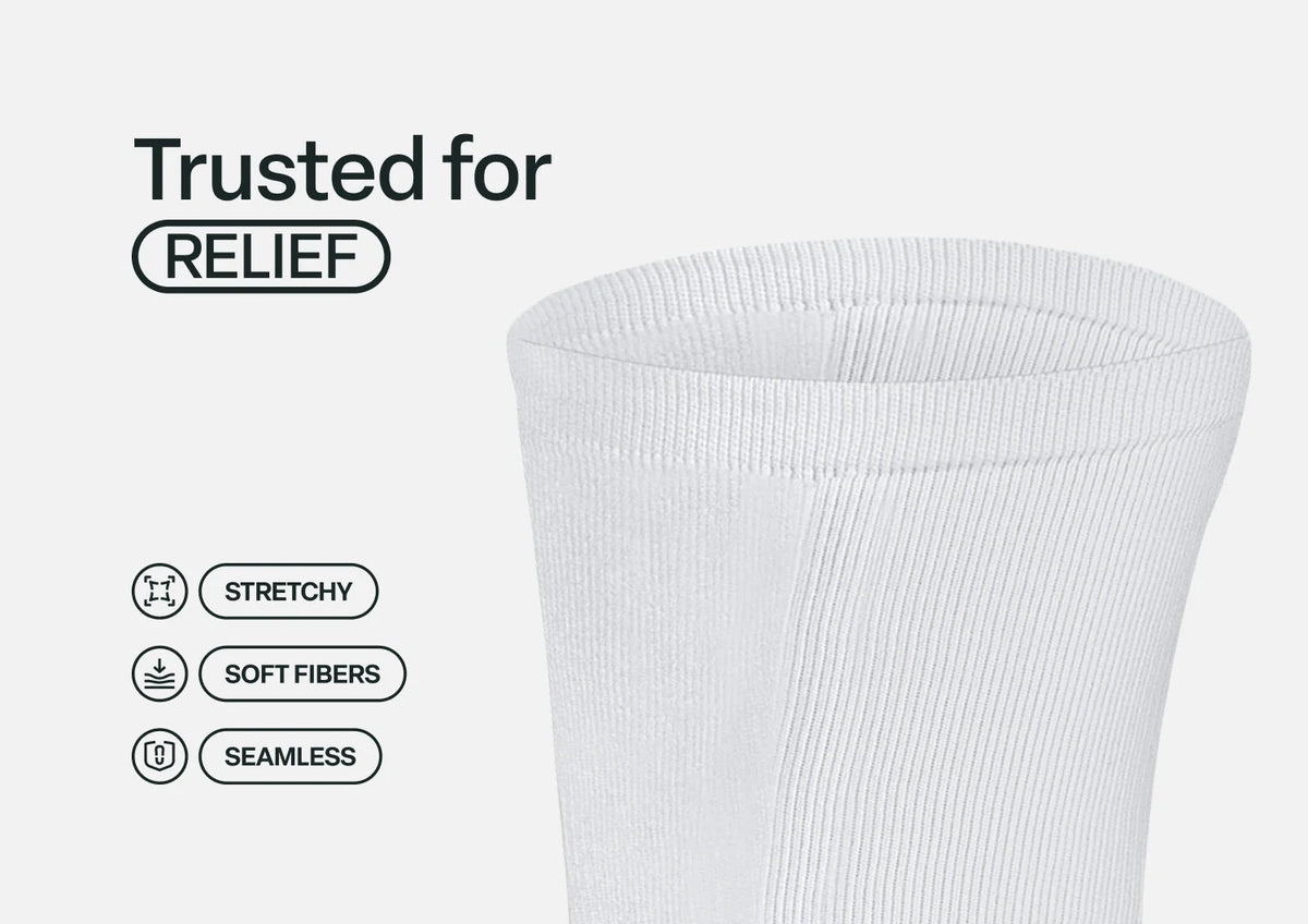 Extra Roomy Diabetic Socks (Thick) - White