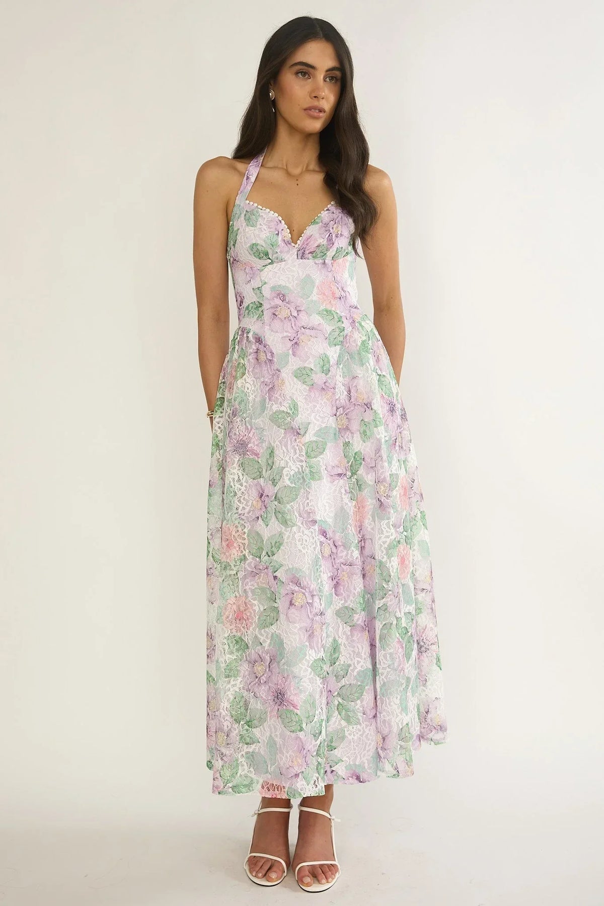 Florent Lace Maxi Dress Purple