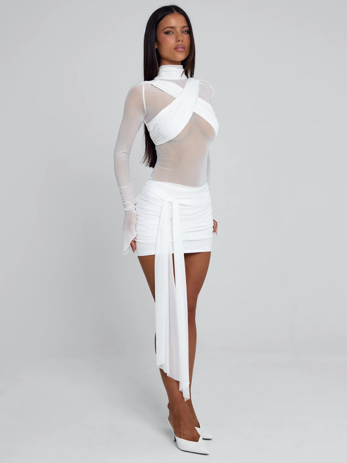 Olyra White Mini Dress