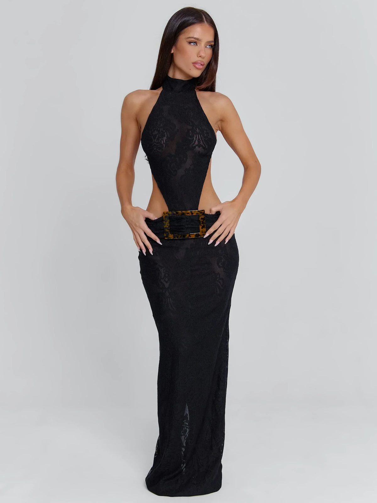 Albinae Black Maxi Dress