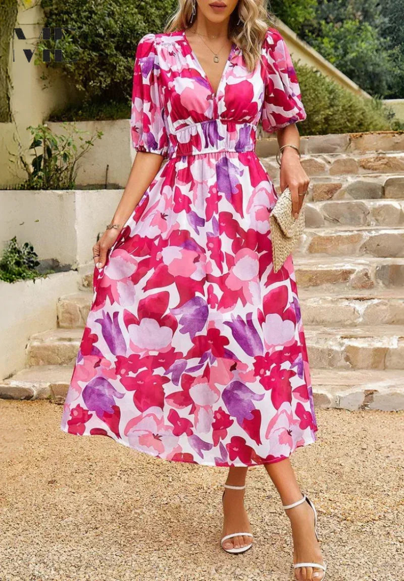 Amelia Floral Midi Dress