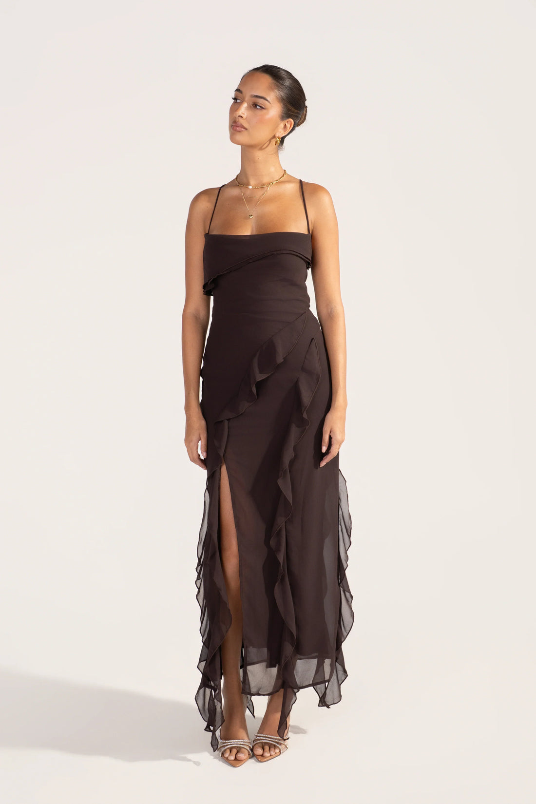 Charlene Criss Cross Back Maxi Dress