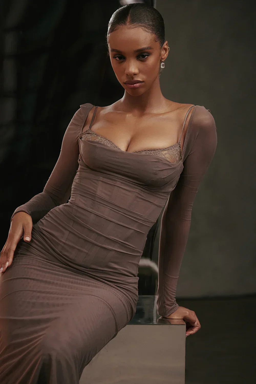 Katarina-Smoke Maxi Dress