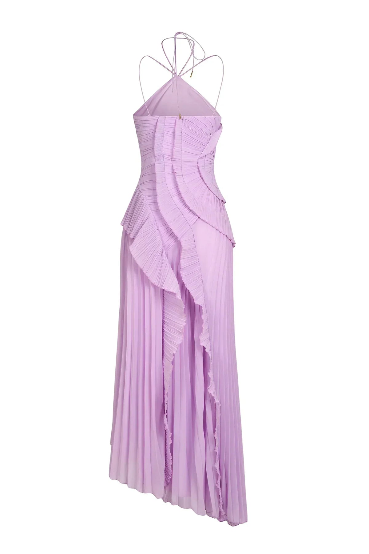 Eliza Pleated Ruffled Maxi Dress