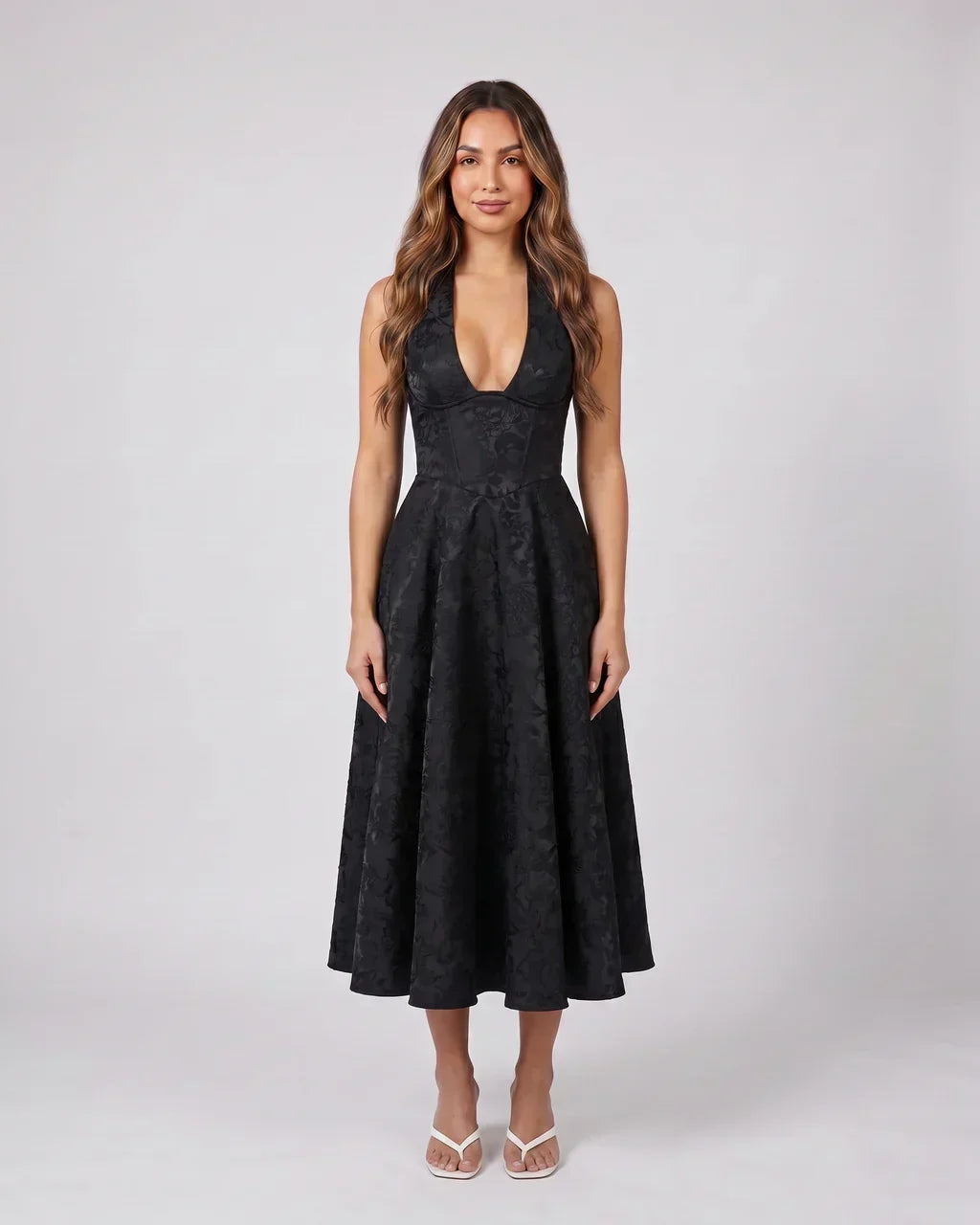 Sienna Jacquard Midi Dress