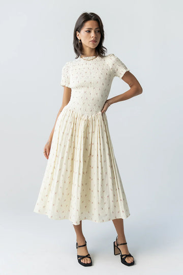 Jenny Smocked Midi Dress